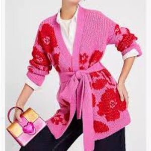 Kate Spade Rose Garden Intarsia Cardigan
